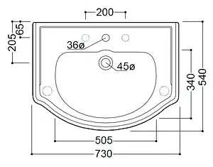 Раковина Kerasan Retro 73 белый 104701*3 Раковина Kerasan Retro 73 белый 104701*3, 2