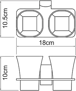 Стакан двойной Wasserkraft Exter бронза 5228D, 3