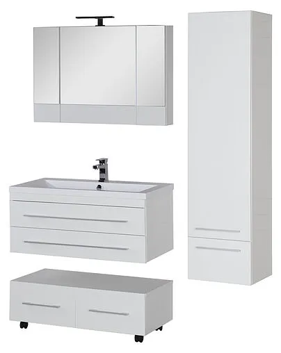 Шкаф-зеркало Aquanet Нота 100 белый 00165372