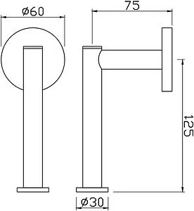 Держатель туалетной бумаги Jaquar Continental чёрный матовый ACN-BLM-1155S, 2