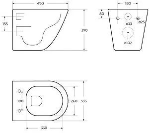 Унитаз подвесной безободковый BelBagno Sfera-R белый BB046CHR/SC, 2