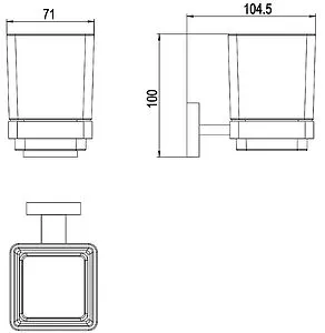 Стакан Timo Selene хром 10033/00 Стакан Timo Selene хром 10033/00, 2