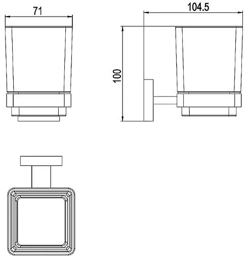 Стакан Timo Selene хром 10033/00