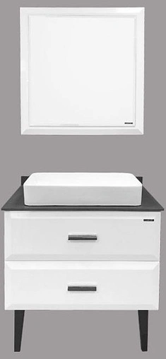 Тумба-умывальник напольная Comforty Империя 80 белый/серый 00004142360CF