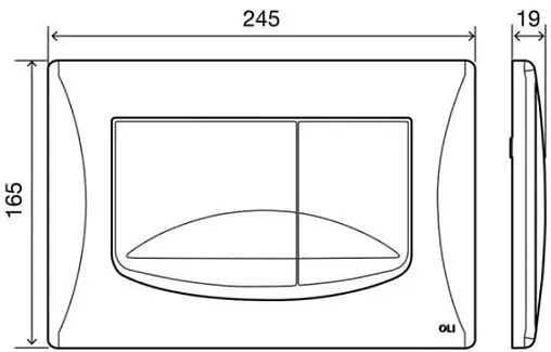 Клавиша смыва для унитаза OLI River 638504 хром глянцевый Клавиша смыва для унитаза OLI River 638504 хром глянцевый