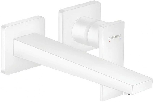 Смеситель для раковины из стены Hansgrohe Metropol белый матовый 32526700