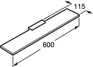 Полка Roca Nuova хром 816524001, 2