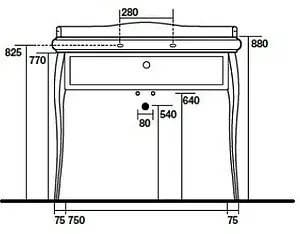 Консоль напольная Kerasan Retro 100 белый/хром 7363K7 Консоль напольная Kerasan Retro 100 белый/хром 7363K7, 2
