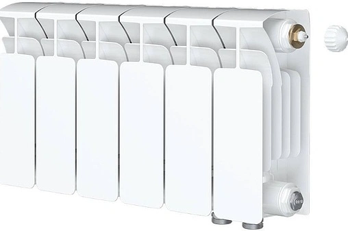 Радиатор биметаллический 6 секций нижнее правое подключение Rifar Base Ventil 200 RBVR20006