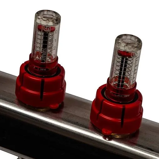 Группа коллекторная с расходомерами 10 отводов 1"в/в x ¾"ек Stout SMS 0917 000010