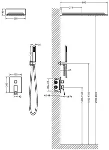 Душевая система со смесителем для душа Timo Briana чёрный матовый SX-7139/03SM Душевая система со смесителем для душа Timo Briana чёрный матовый SX-7139/03SM, 2