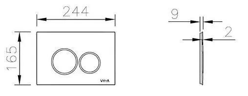 Клавиша смыва для унитаза VitrA Origin 740-2411 черный матовый