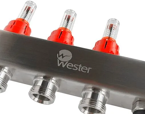 Группа коллекторная с расходомерами 7 отводов 1"в/в x ¾"ек Wester MUFS7134 Группа коллекторная с расходомерами 7 отводов 1"в/в x ¾"ек Wester MUFS7134