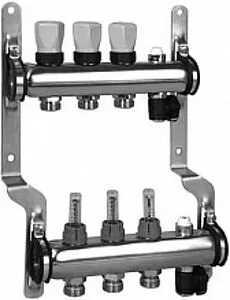 Группа коллекторная с расходомерами 3 отвода 1"в/в x ¾"ек Meibes M1794143 Группа коллекторная с расходомерами 3 отвода 1"в/в x ¾"ек Meibes M1794143, 1