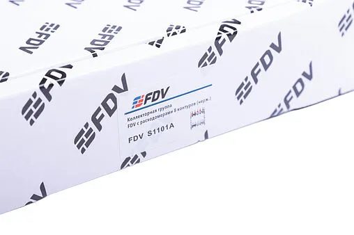 Группа коллекторная с расходомерами 8 отводов 1&quot;в/в x ¾&quot;ек FDV S1101A-⅛