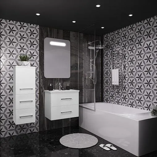 Тумба под умывальник подвесной Opadiris Арабеско 60 белый Z0000010901