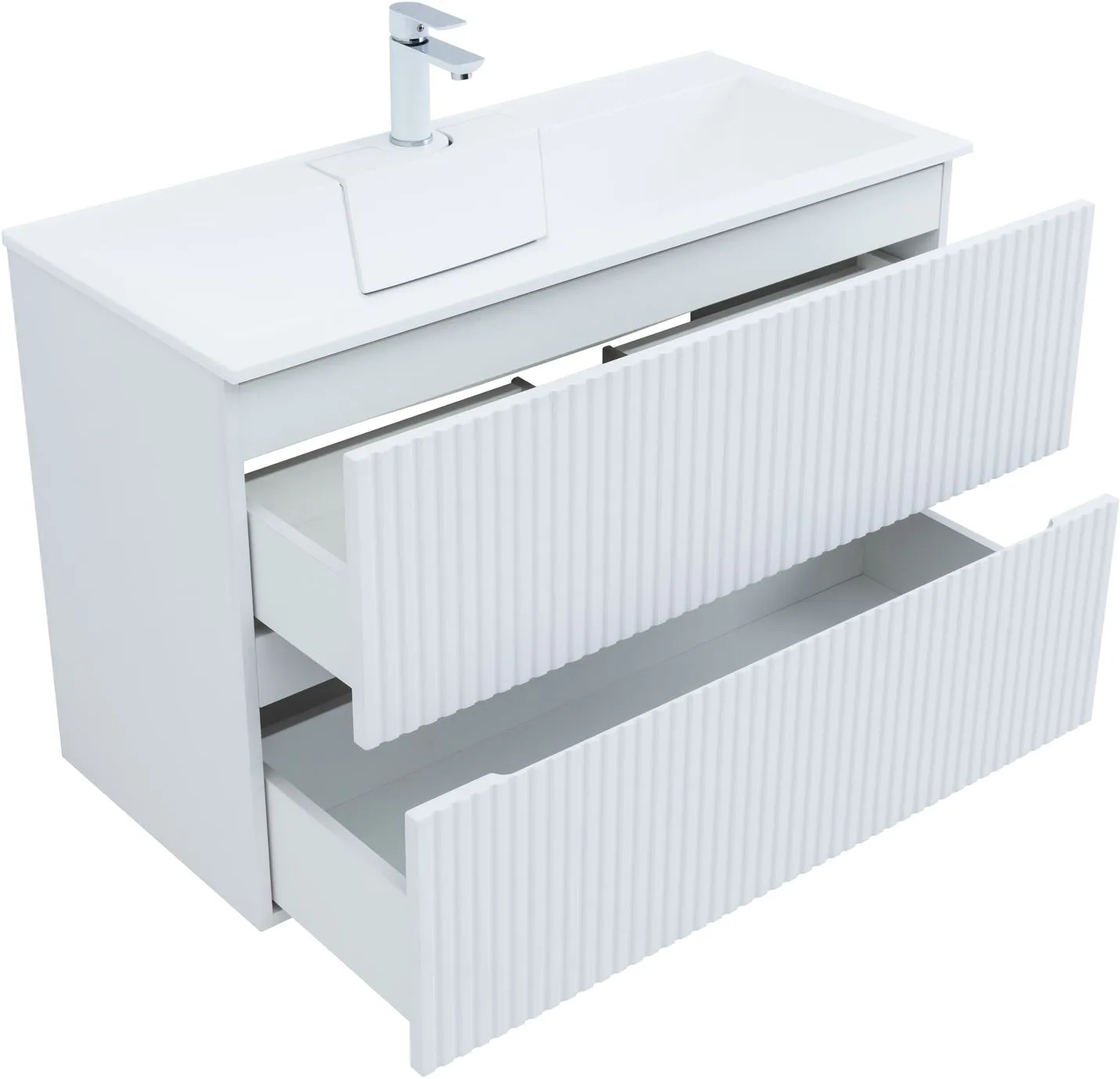 Тумба-умывальник Aquanet Джейн 100 белый матовый 00313288+