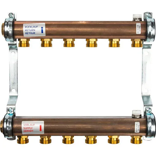 Группа коллекторная распределительная 6 отводов 1&quot;в/в x ¾&quot;ек Watts HKV/A 10004546
