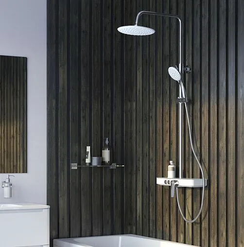 Душевая система со смесителем для ванны IDDIS Shelfy хром SHESB3Fi06