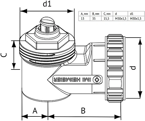 Адаптер угловой Uni-Fitt 169A0000
