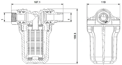 Всасывающий фильтр для установок Grundfos Scala1 99725183