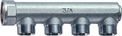 Коллектор распределительный концевой 4 отвода 1&quot;в x М24x19 Far FK 3100 C1