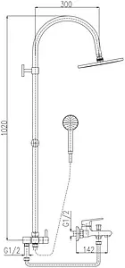 Душевая система со смесителем для душа Rav Slezak Сolorado хром CO154.5/3 Душевая система со смесителем для душа Rav Slezak Сolorado хром CO154.5/3, 2