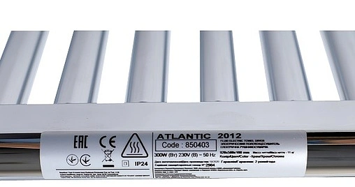 Полотенцесушитель электрический лесенка Atlantic 2012 920x500 CH 300W полированная сталь 850403