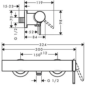 Смеситель для душа Hansgrohe Finoris белый матовый 76620700, 2
