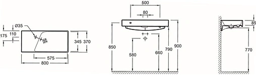 Раковина Jacob Delafon Rythmik 120 белый XO112K-00
