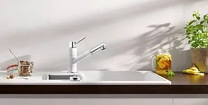 Смеситель для кухни с выдвижным изливом Blanco Kano-S шампань/хром 525046 Смеситель для кухни с выдвижным изливом Blanco Kano-S шампань/хром 525046, 4