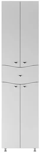 Шкаф-пенал напольный Айсберг Волна 50 белый DA1011PR