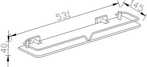 Полка Milardo Bering хром BE071MI Полка Milardo Bering хром BE071MI, 2
