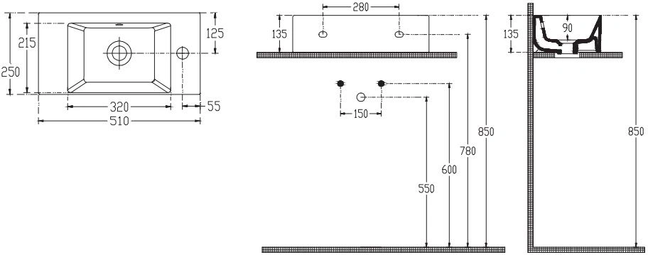 Раковина ISVEA SistemaZ Frame 50 белый 10SF50050-8