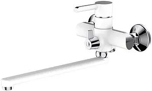 Смеситель для ванны с длинным изливом Osgard Ionic White белый/хром 92223, 1