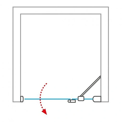 Дверь в нишу 1100мм прозрачное стекло Roltechnik Hitech Line HBN1/1100 287-1100000-06-02