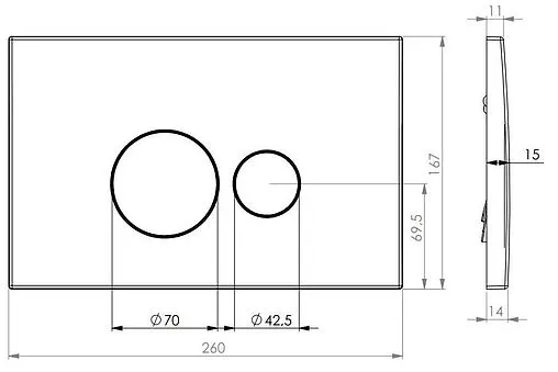 Клавиша смыва для унитаза Toni Arti Baglio TA-0088 Nikel Brush Клавиша смыва для унитаза Toni Arti Baglio TA-0088 Nikel Brush