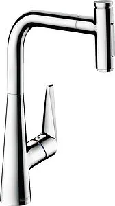 Смеситель для кухни с выдвижным изливом Hansgrohe Talis Select M51 300 2jet хром 72823000 Смеситель для кухни с выдвижным изливом Hansgrohe Talis Select M51 300 2jet хром 72823000, 1