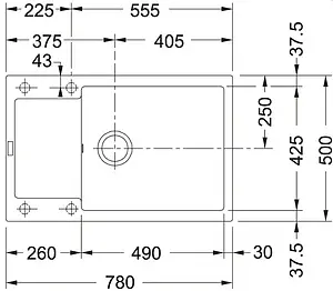 Мойка кухонная Franke Ronda ROG 611 графит 114.0369.110 Мойка кухонная Franke Ronda ROG 611 графит 114.0369.110, 2
