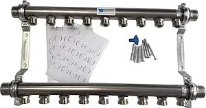 Группа коллекторная распределительная 9 отводов 1"н/н x ¾"ек Watts HLV2000 VA 10080781 Группа коллекторная распределительная 9 отводов 1"н/н x ¾"ек Watts HLV2000 VA 10080781, 1