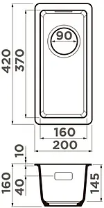 Мойка кухонная Omoikiri Kata 20-U-GR leningrad grey 4993376, 2