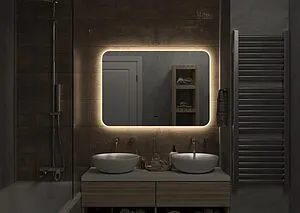 Зеркало с подсветкой Continent Burzhe Led 100x70 с бесконтактным сенсором белый ЗЛП322, 5