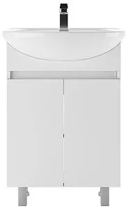 Тумба-умывальник напольный Айсберг Норма 55 белый DA1629T+Вн МуБ03, 3