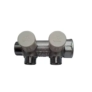 Коллектор балансировочный проходной 2 отвода 1&quot;в/н x М24x19 Far FK 3878 C102, 2