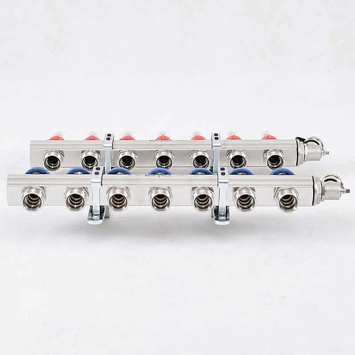 Группа коллекторная с расходомерами 7 отводов 1&quot;в/в x ¾&quot;ек Uni-fitt 440E4307