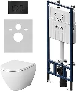 Комплект 6 в 1 Am.Pm Spirit 2.0 FlashClean IS100138.701700 с кнопкой черный матовый, 3