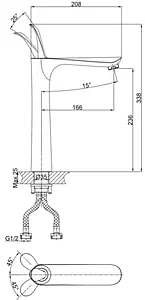 Смеситель для раковины D&K Venice Baciano хром DA1032041 Смеситель для раковины D&K Venice Baciano хром DA1032041, 2