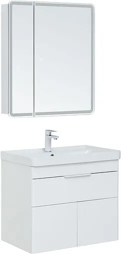 Тумба под умывальник Aquanet Ирис new 71 белый глянец 00310149