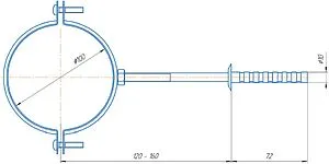 Кронштейны Ø 80мм для крепления труб к стене Krats KS-80, 2