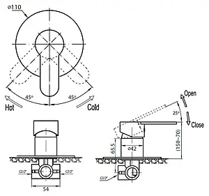 Смеситель для душа скрытого монтажа Cezares Laconico хром LACONICO-C-DI-01 Смеситель для душа скрытого монтажа Cezares Laconico хром LACONICO-C-DI-01, 2
